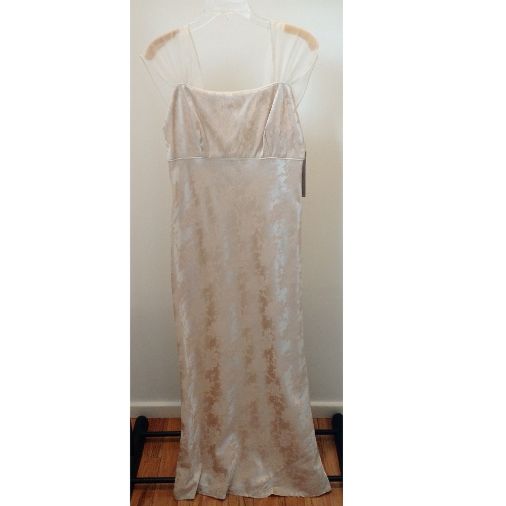 CDC Rampage satin brocade evening gown.